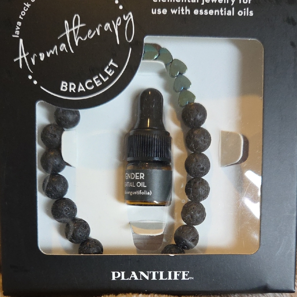 Black Aromatherapy Bracelet with Essential Oil